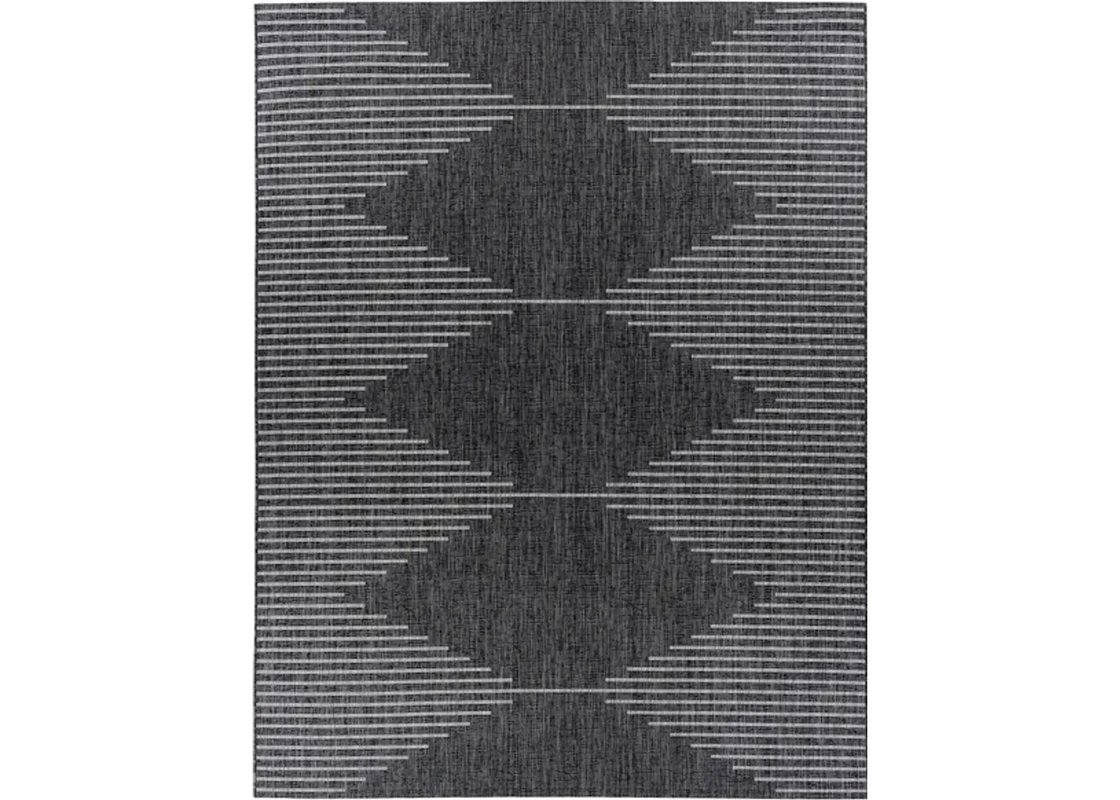 Eagean Area Rug in Charcoal, Cream, Light Gray by Surya