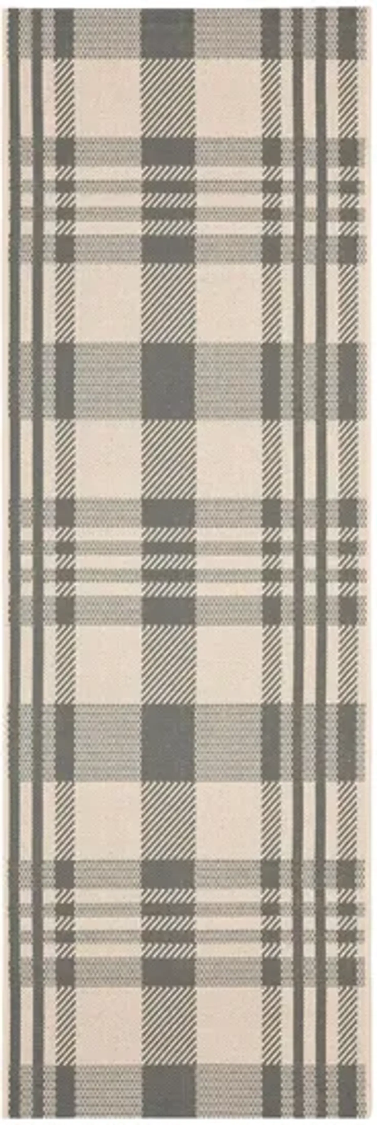 Courtyard Plaid Indoor/Outdoor Runner Rug