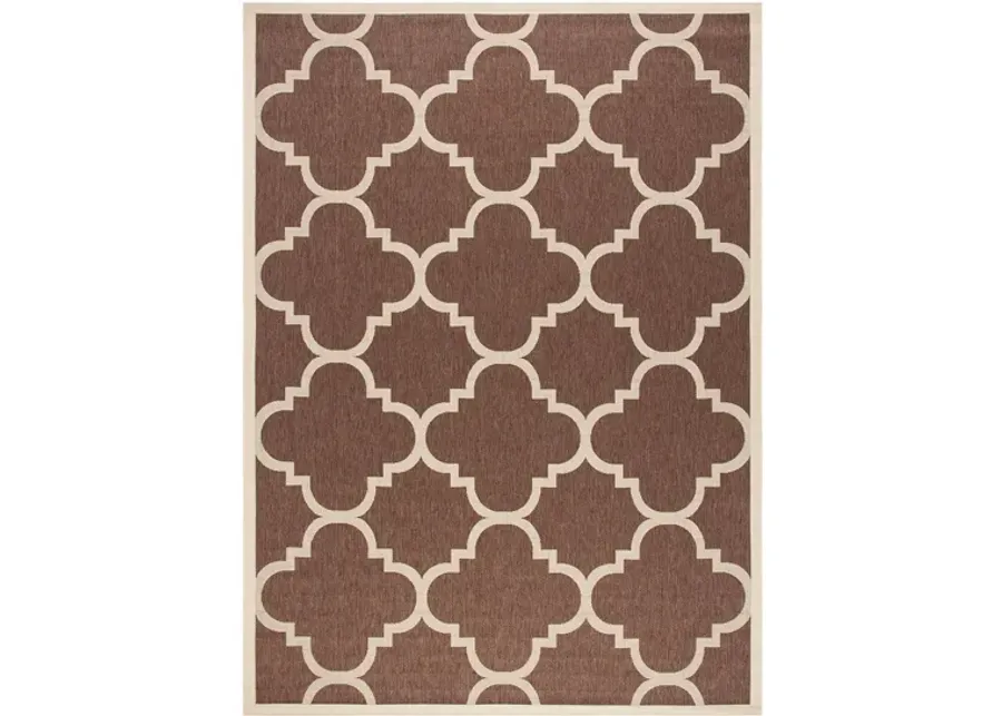 Courtyard Morocco Indoor/Outdoor Area Rug in Dark Brown by Safavieh