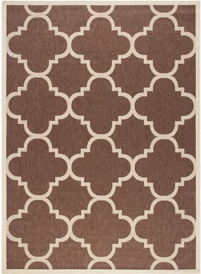 Courtyard Morocco Indoor/Outdoor Area Rug in Dark Brown by Safavieh