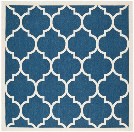 Courtyard Lattice Indoor/Outdoor Area Rug in Navy & Beige by Safavieh