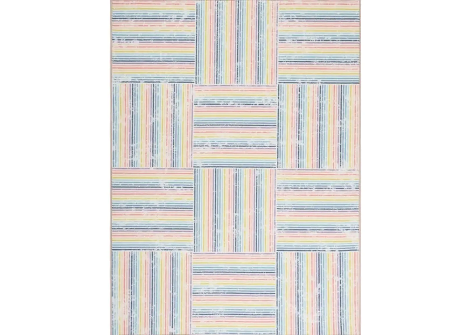 Bethel Kids' Playhouse Rug in Ivory/Blue by Safavieh