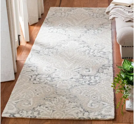 Nyneave Runner Rug in Charcoal & Ivory by Safavieh
