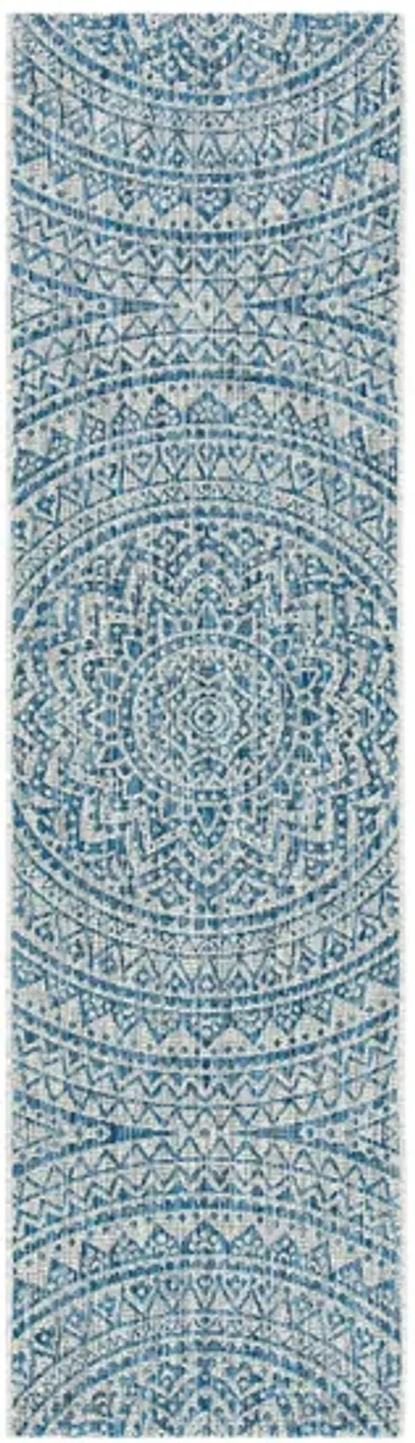 Courtyard Mandala Indoor/Outdoor Runner Rug