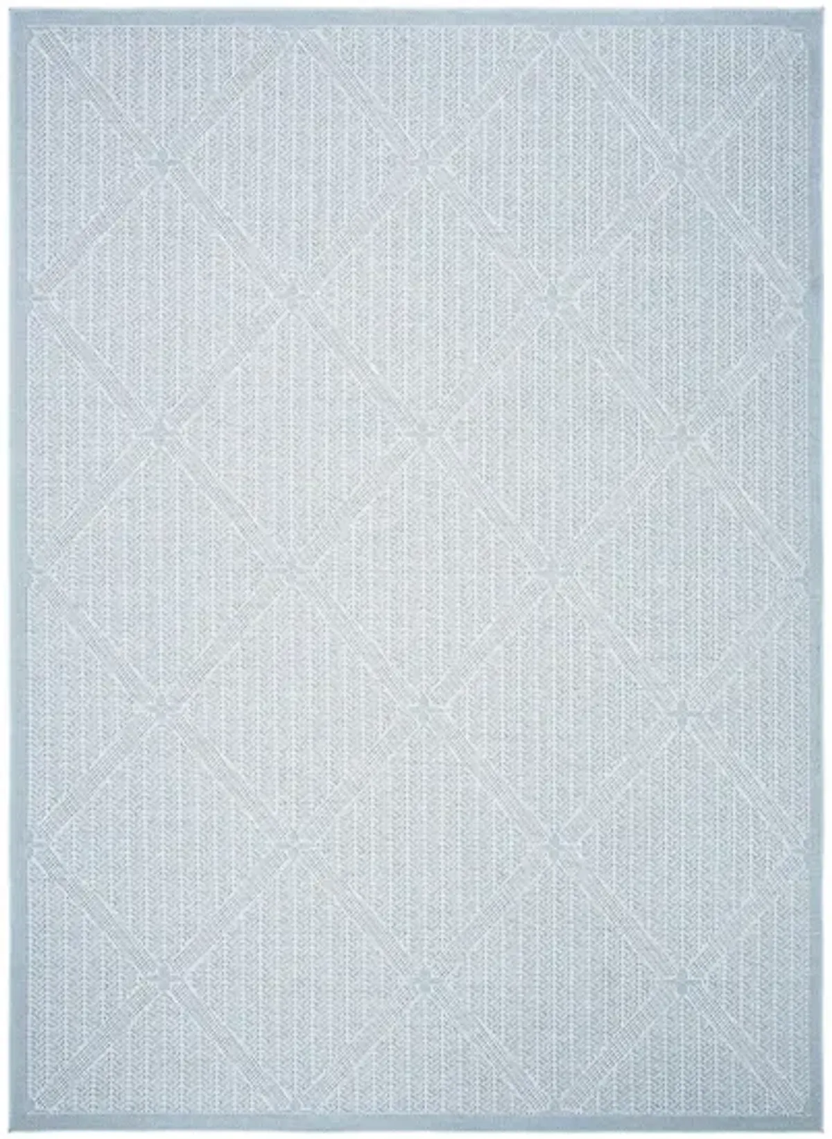 Bermuda Wide Diamond Indoor/Outdoor Area Rug in Light Blue & Ivory by Safavieh