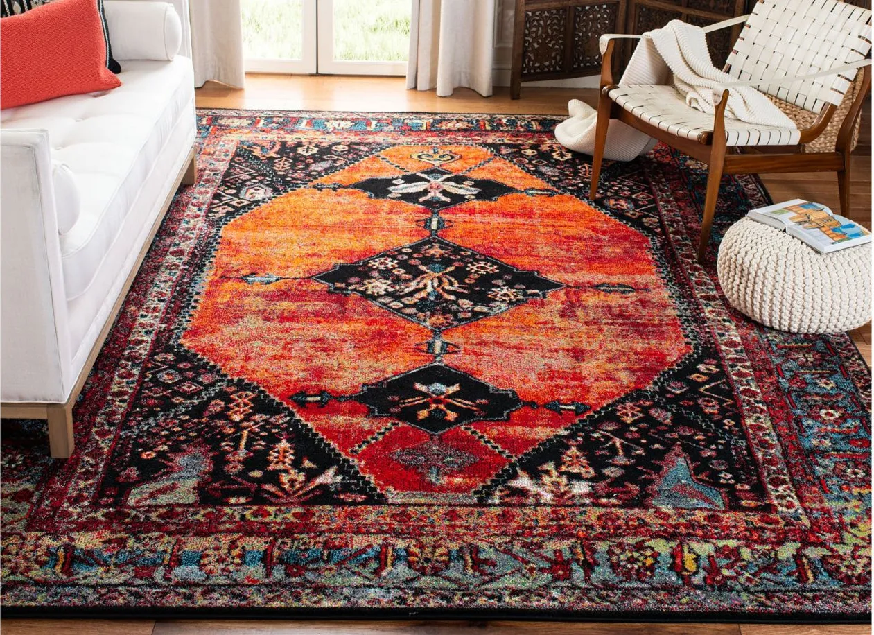 Vintage Hamadan I Area Rug in Orange & Red by Safavieh