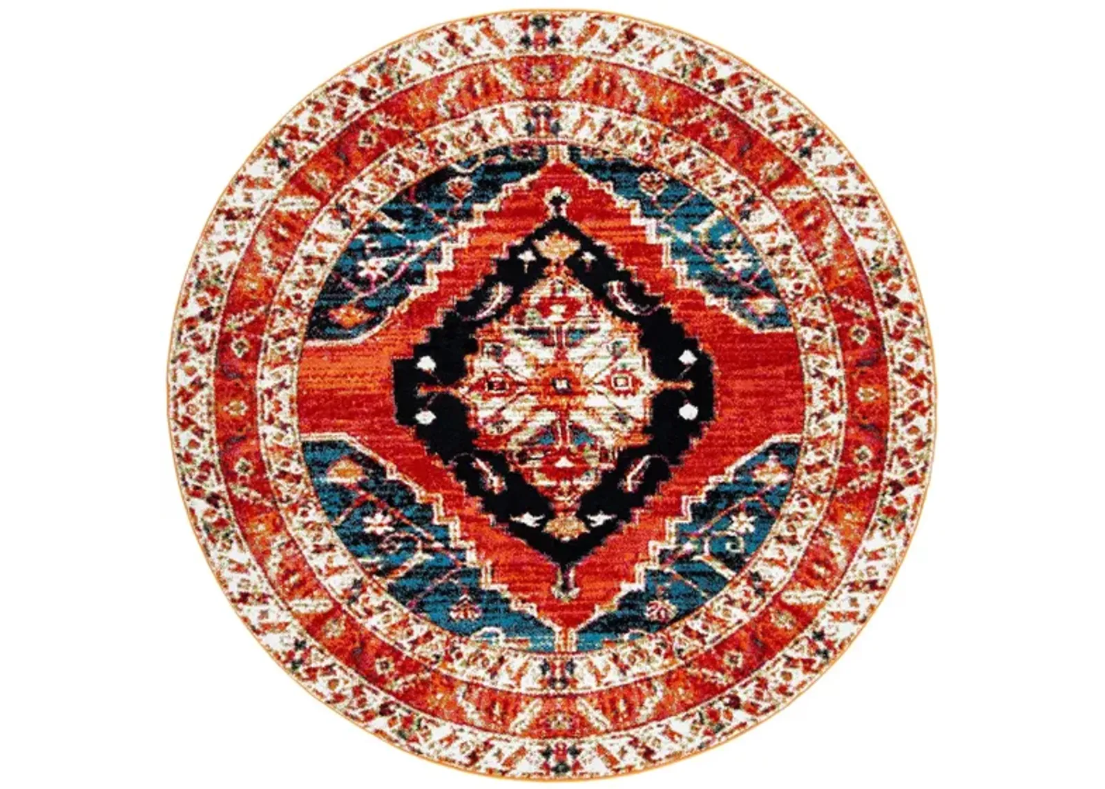 Vintage Hamadan II Area Rug in Red & Navy by Safavieh