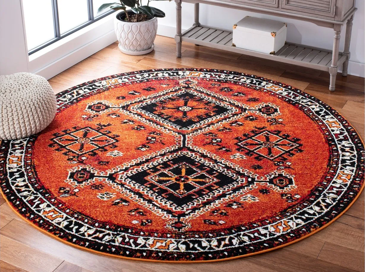 Vintage Hamadan IV Area Rug in Orange & Red by Safavieh