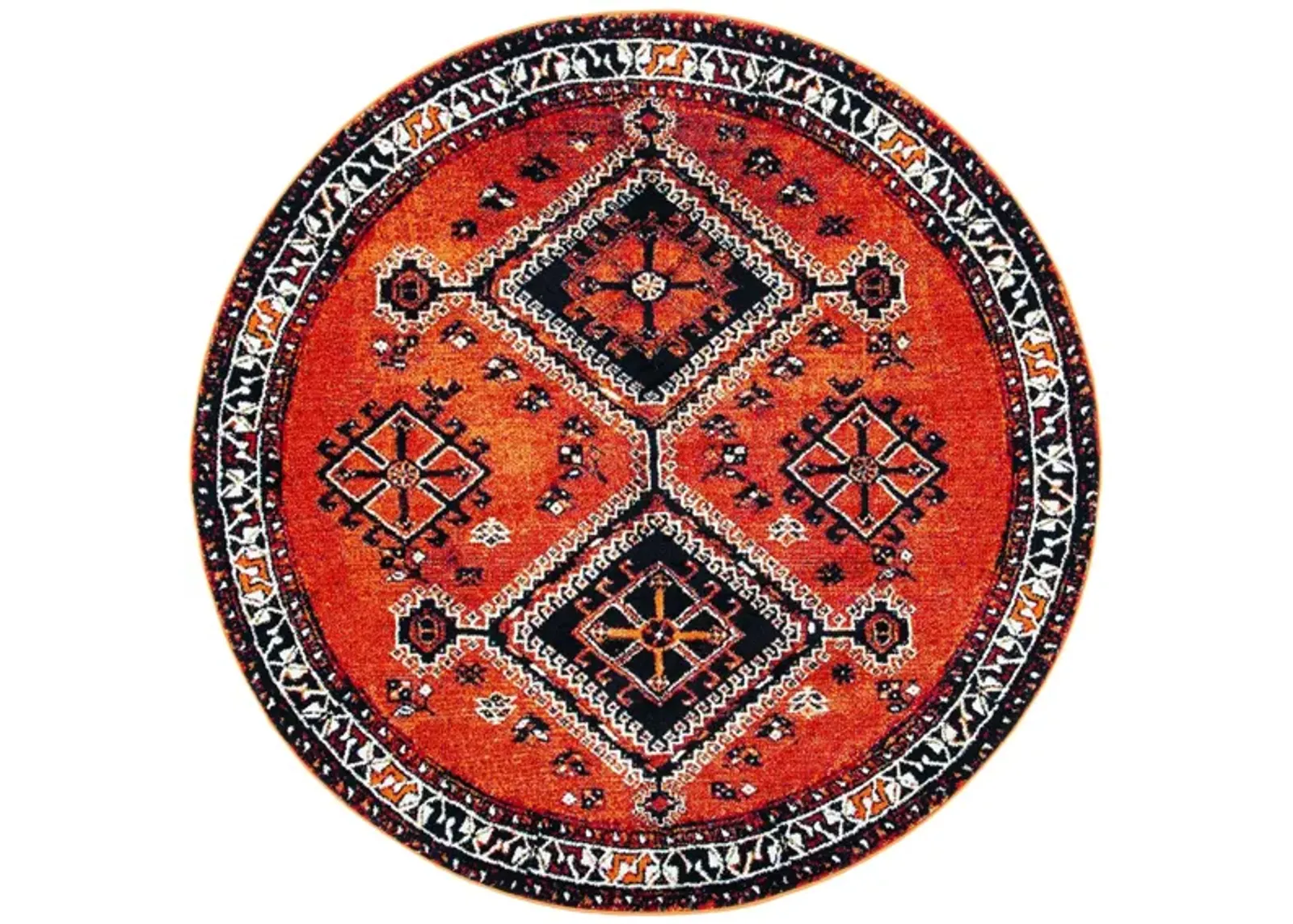 Vintage Hamadan IV Area Rug in Orange & Red by Safavieh