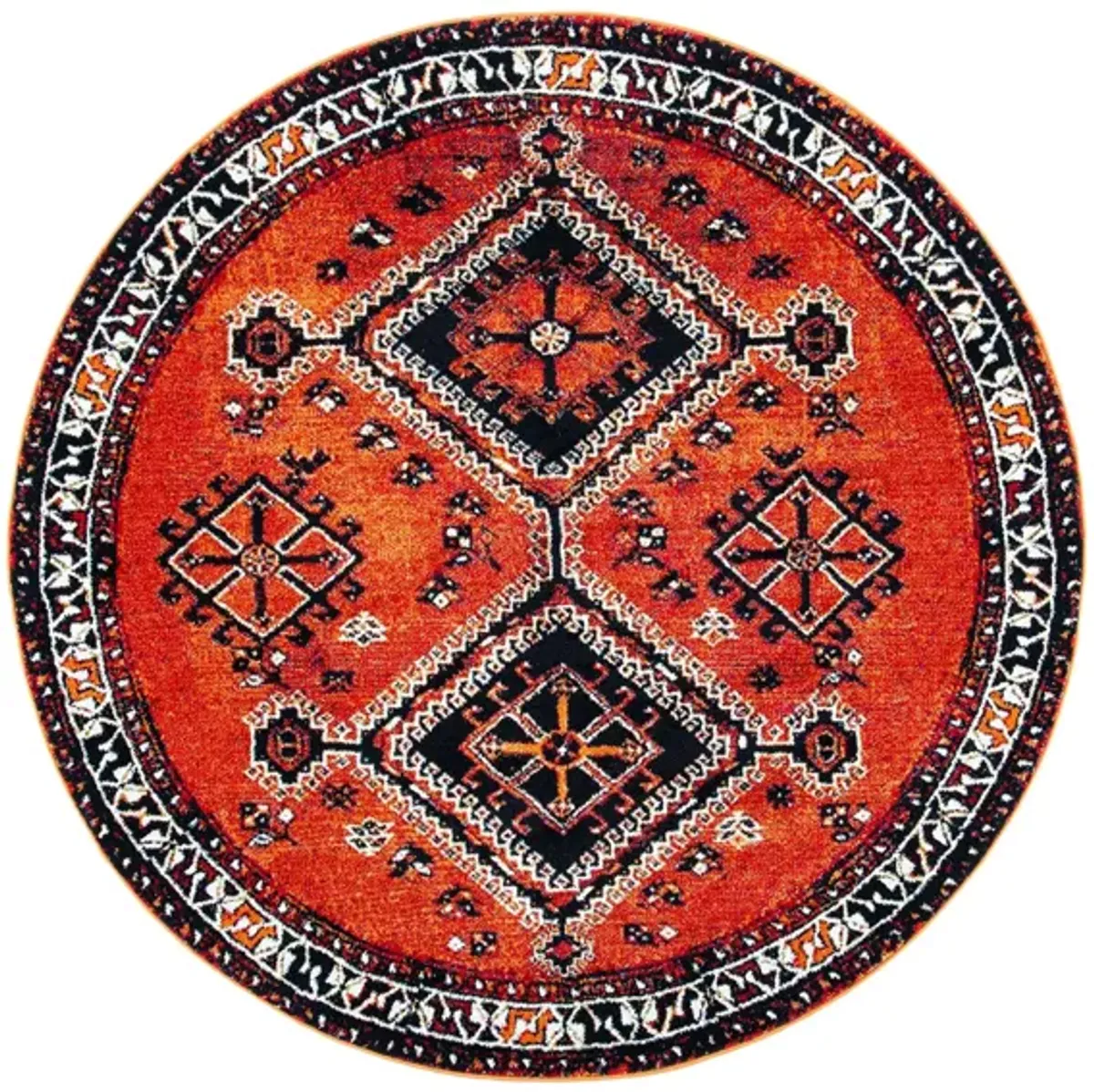 Vintage Hamadan IV Area Rug in Orange & Red by Safavieh