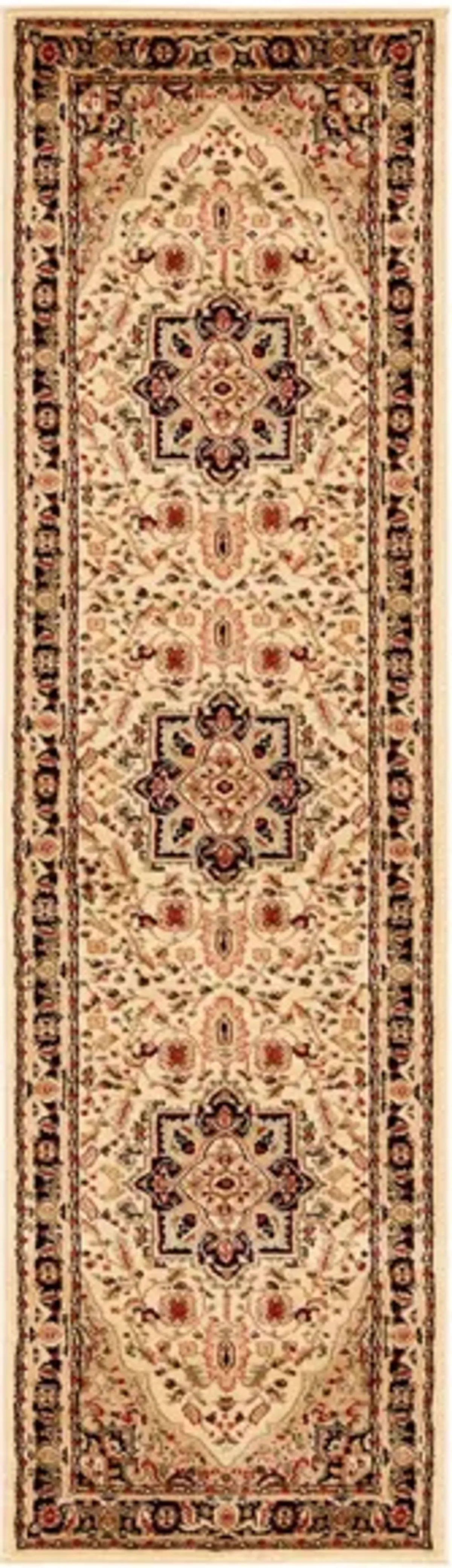 Mercia Runner Rug in Beige / Black by Safavieh