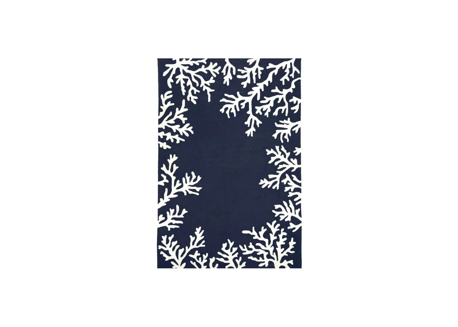 Coral Indoor/Outdoor Area Rug in Navy by Trans-Ocean Import Co Inc