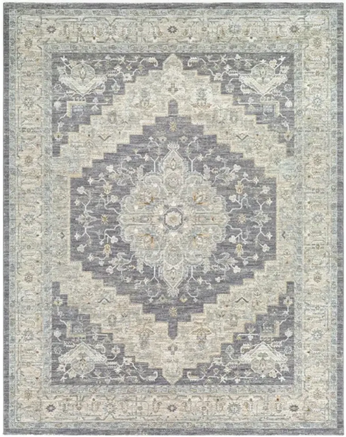 Avant Garde Area Rug in Medium Gray, Charcoal, Light Gray, Beige, Tan, Camel, Denim by Surya