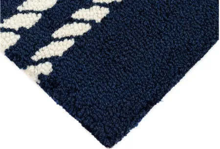 Ropes Indoor/Outdoor Area Rug in Navy by Trans-Ocean Import Co Inc