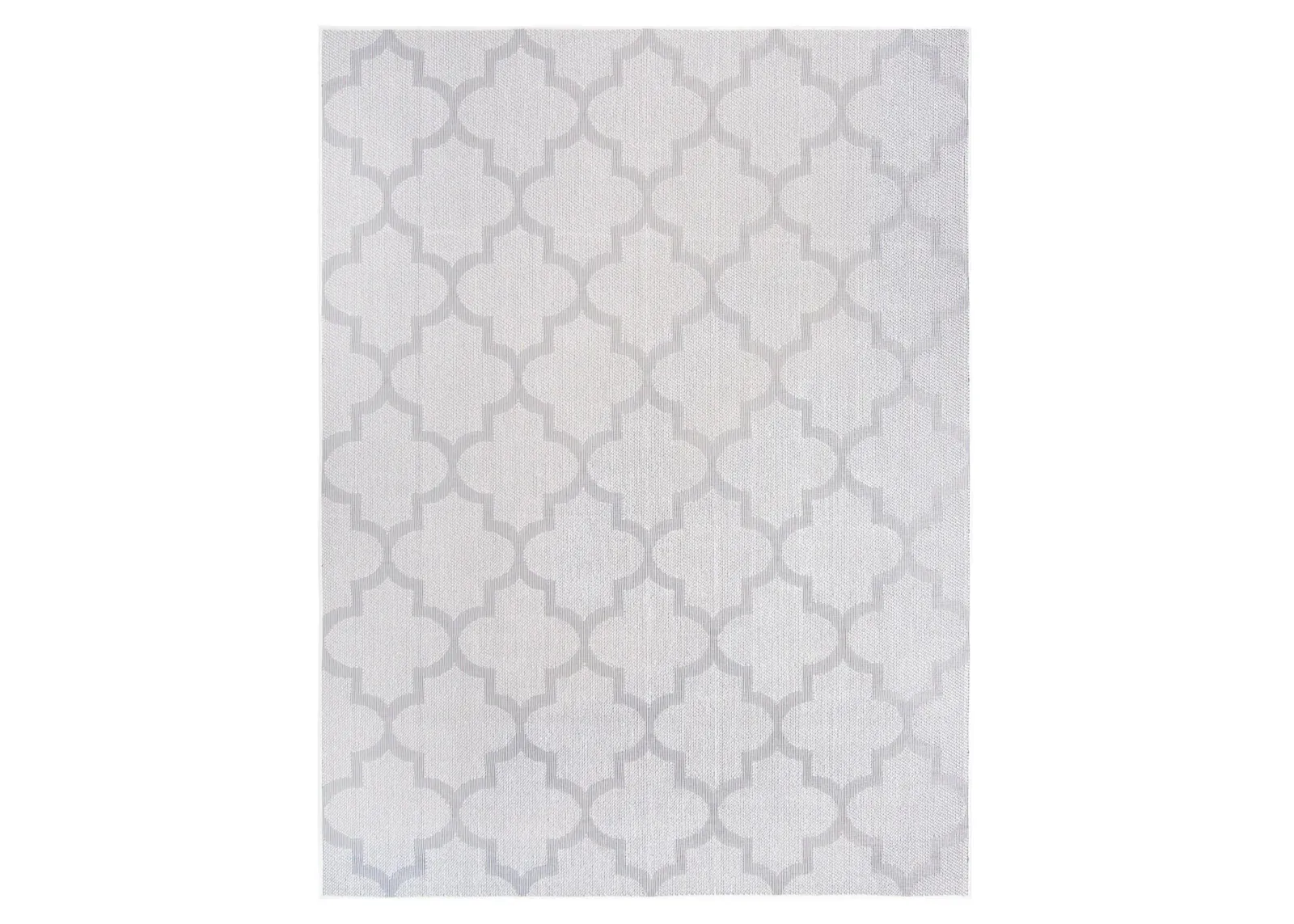 Bermuda Trellis Indoor/Outdoor Area Rug in Ivory & Light Gray by Safavieh