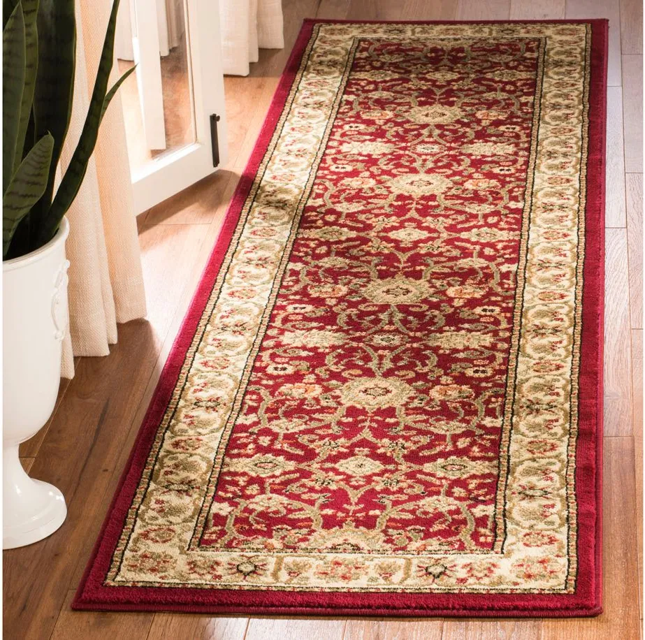 Lyndhurst Runner Rug in Red / Ivory by Safavieh