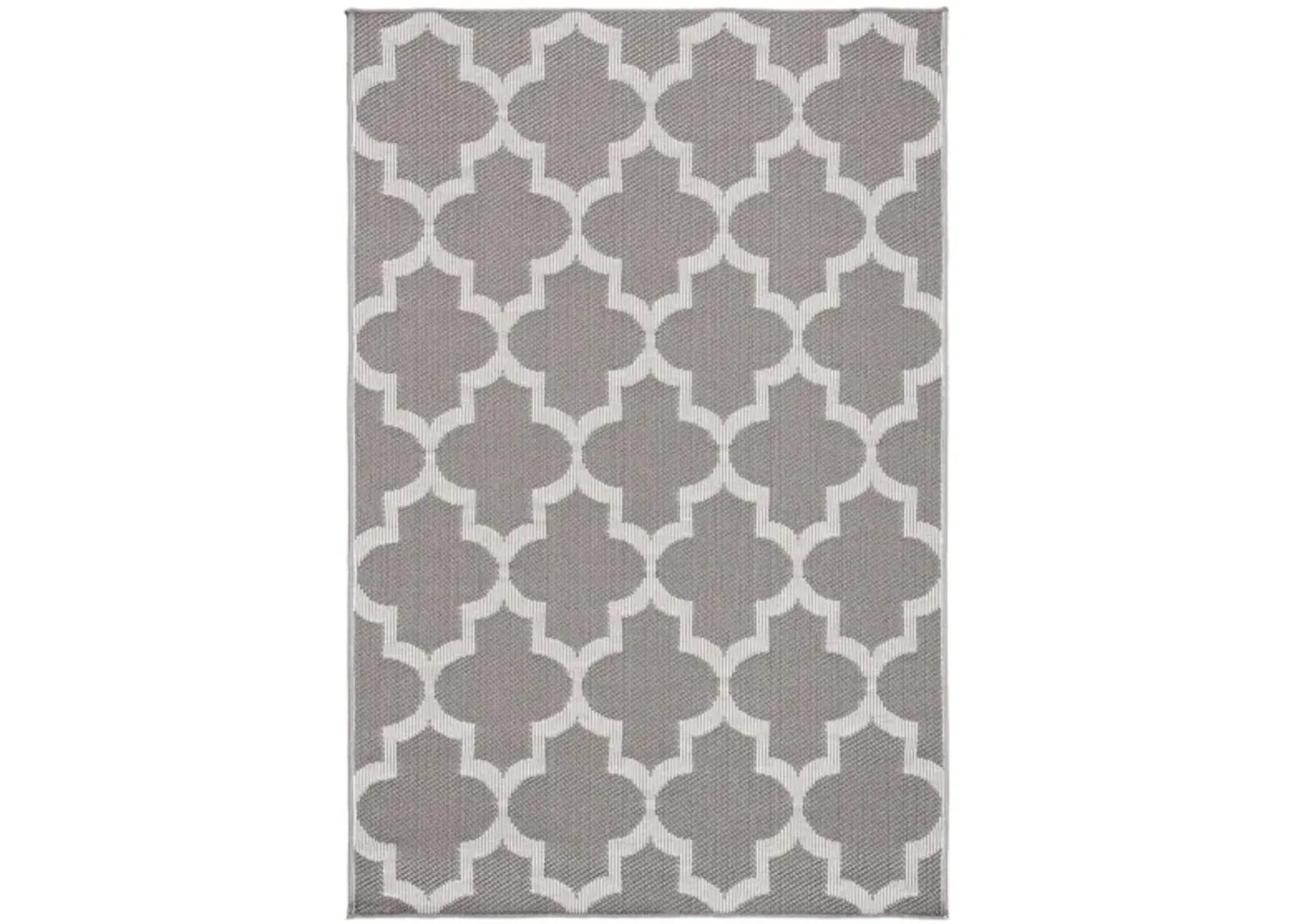 Bermuda Trellis Indoor/Outdoor Area Rug in Gray & Ivory by Safavieh