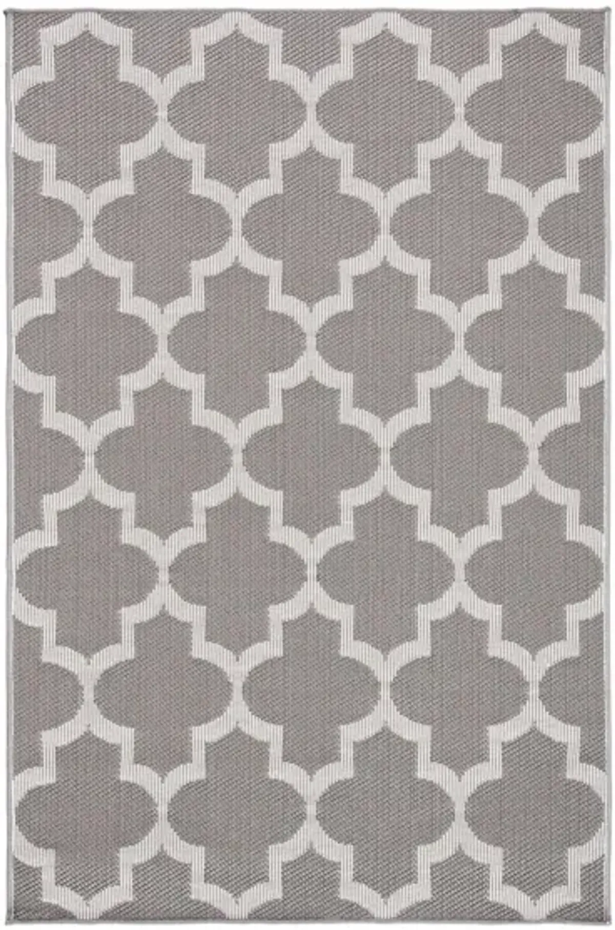 Bermuda Trellis Indoor/Outdoor Area Rug in Gray & Ivory by Safavieh