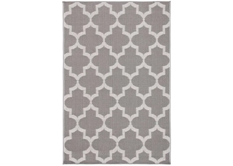 Bermuda Trellis Indoor/Outdoor Area Rug in Gray & Ivory by Safavieh