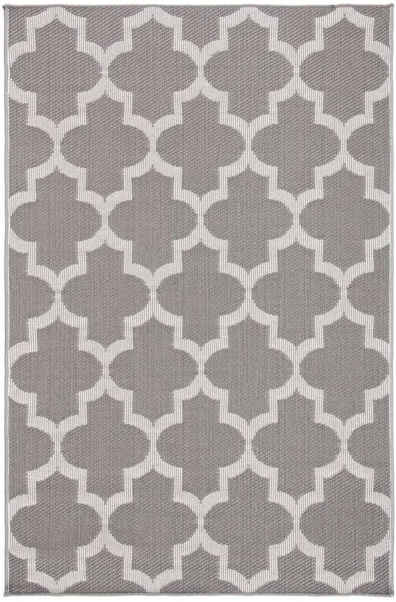 Bermuda Trellis Indoor/Outdoor Area Rug in Gray & Ivory by Safavieh