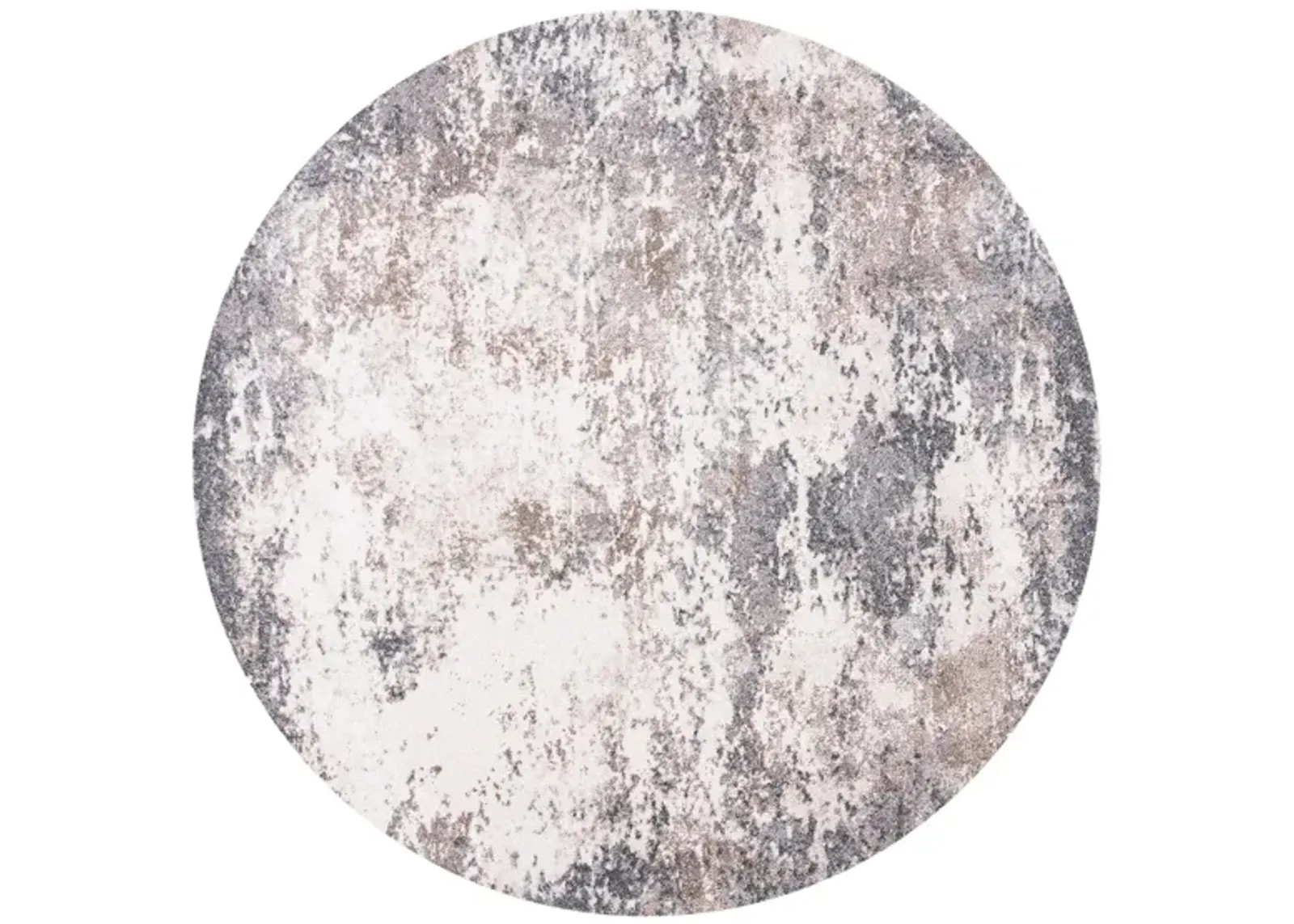 Victor Area Rug Round in Gray & Ivory by Safavieh