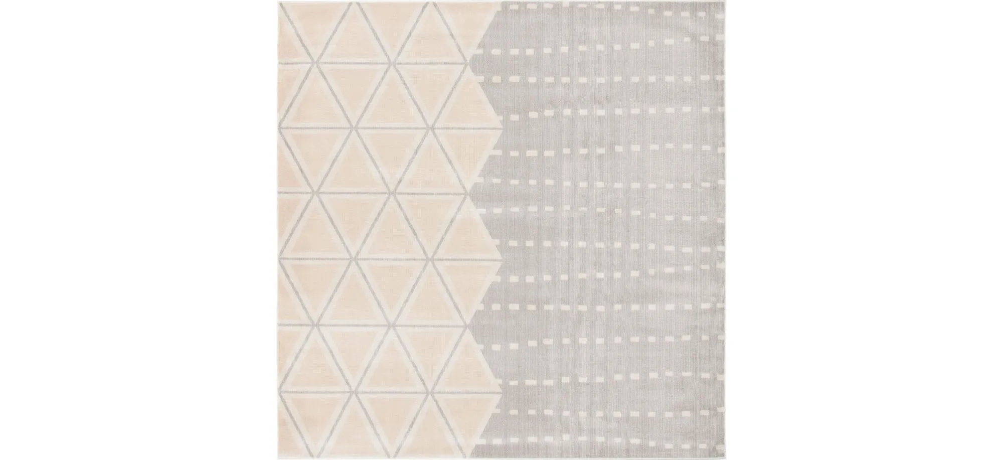 Omnette Square Area Rug in Gray/Ivory by Safavieh