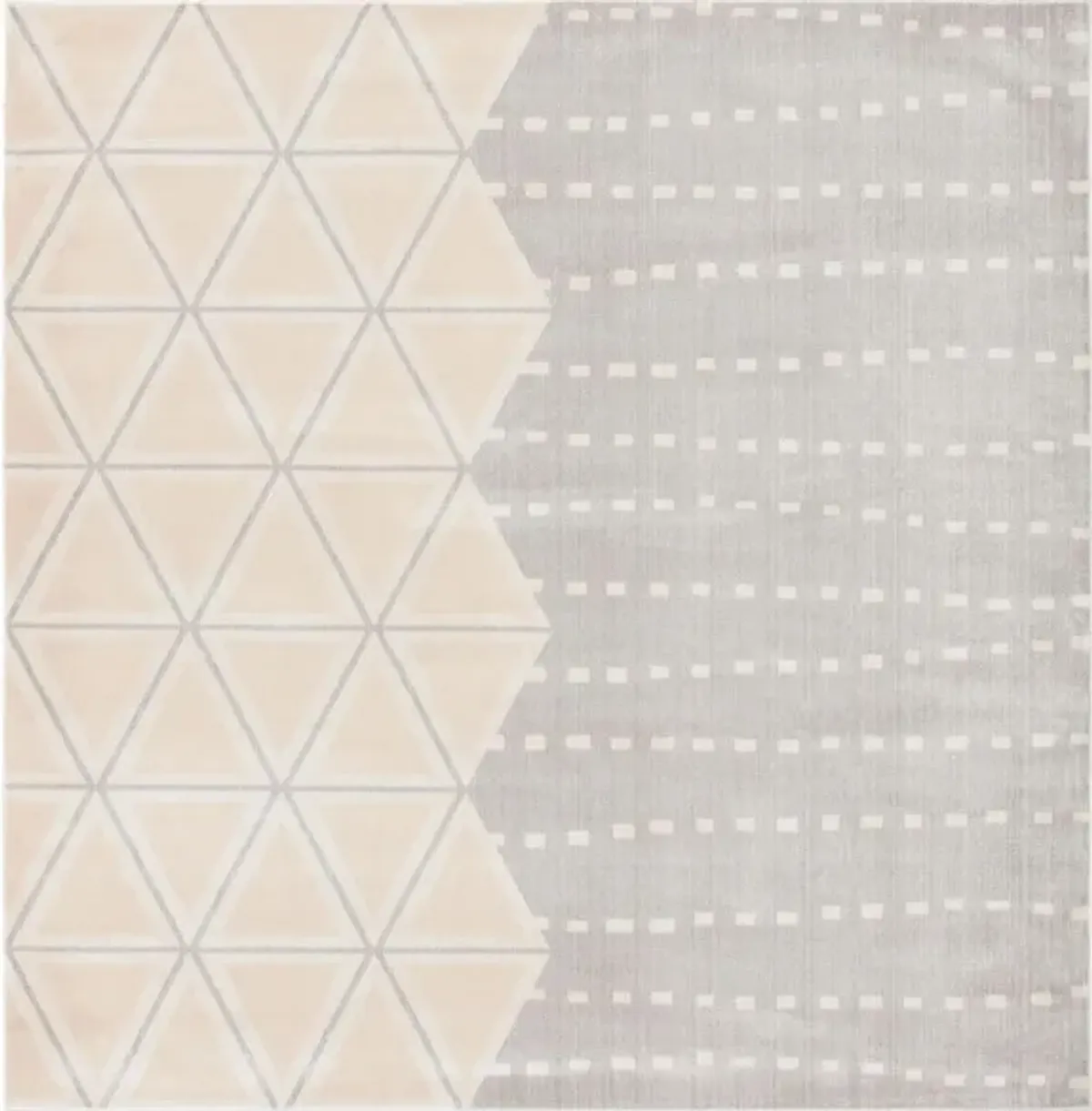 Omnette Square Area Rug in Gray/Ivory by Safavieh