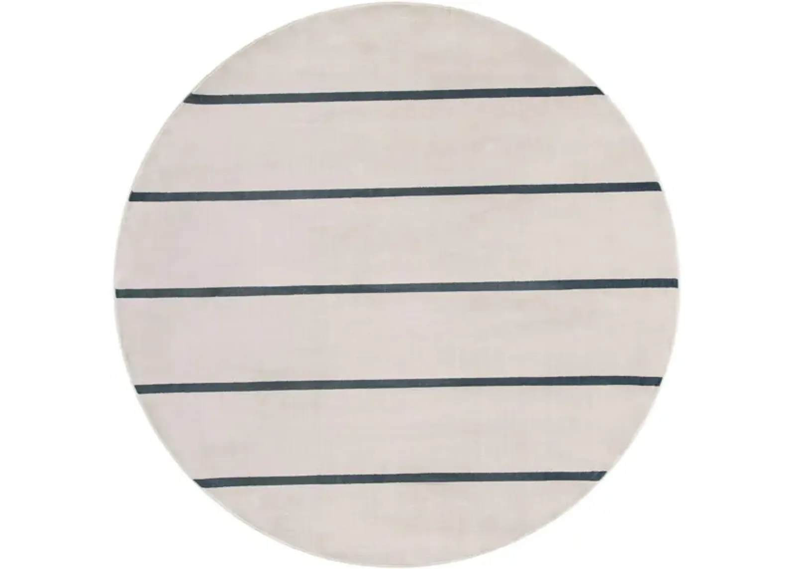 Ozette Round Area Rug in Ivory/Navy by Safavieh