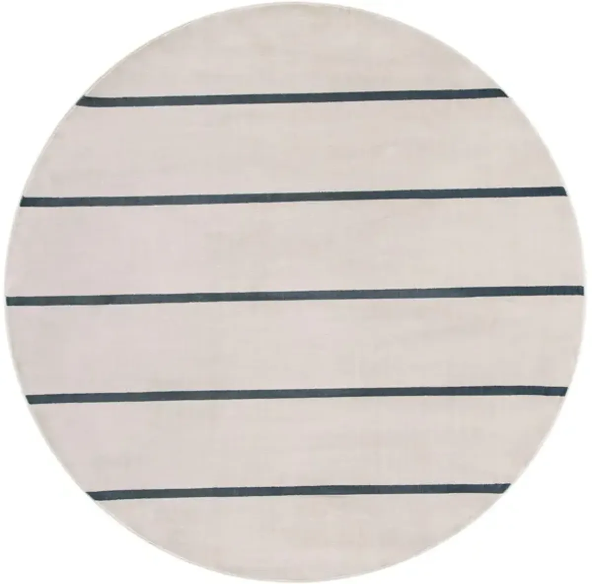 Ozette Round Area Rug in Ivory/Navy by Safavieh