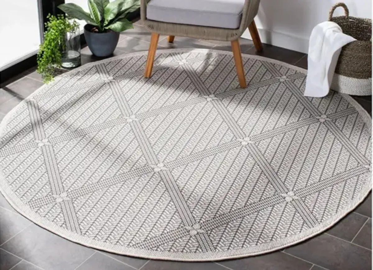 Bermuda Wide Diamond Indoor/Outdoor Round Area Rug