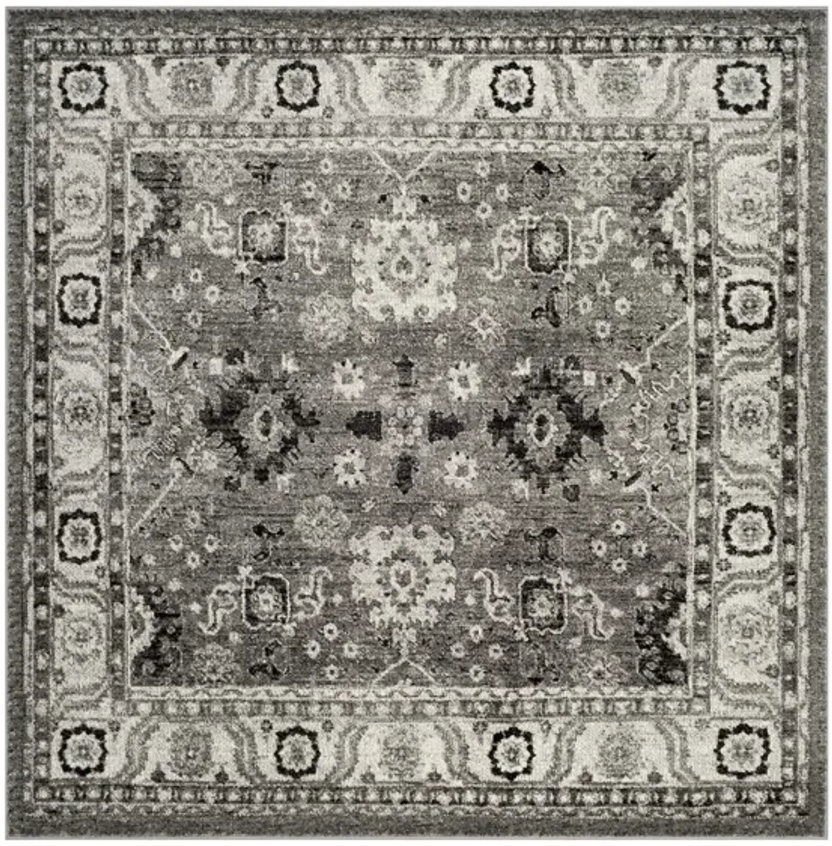 Avicenna Area Rug in Grey & Black by Safavieh