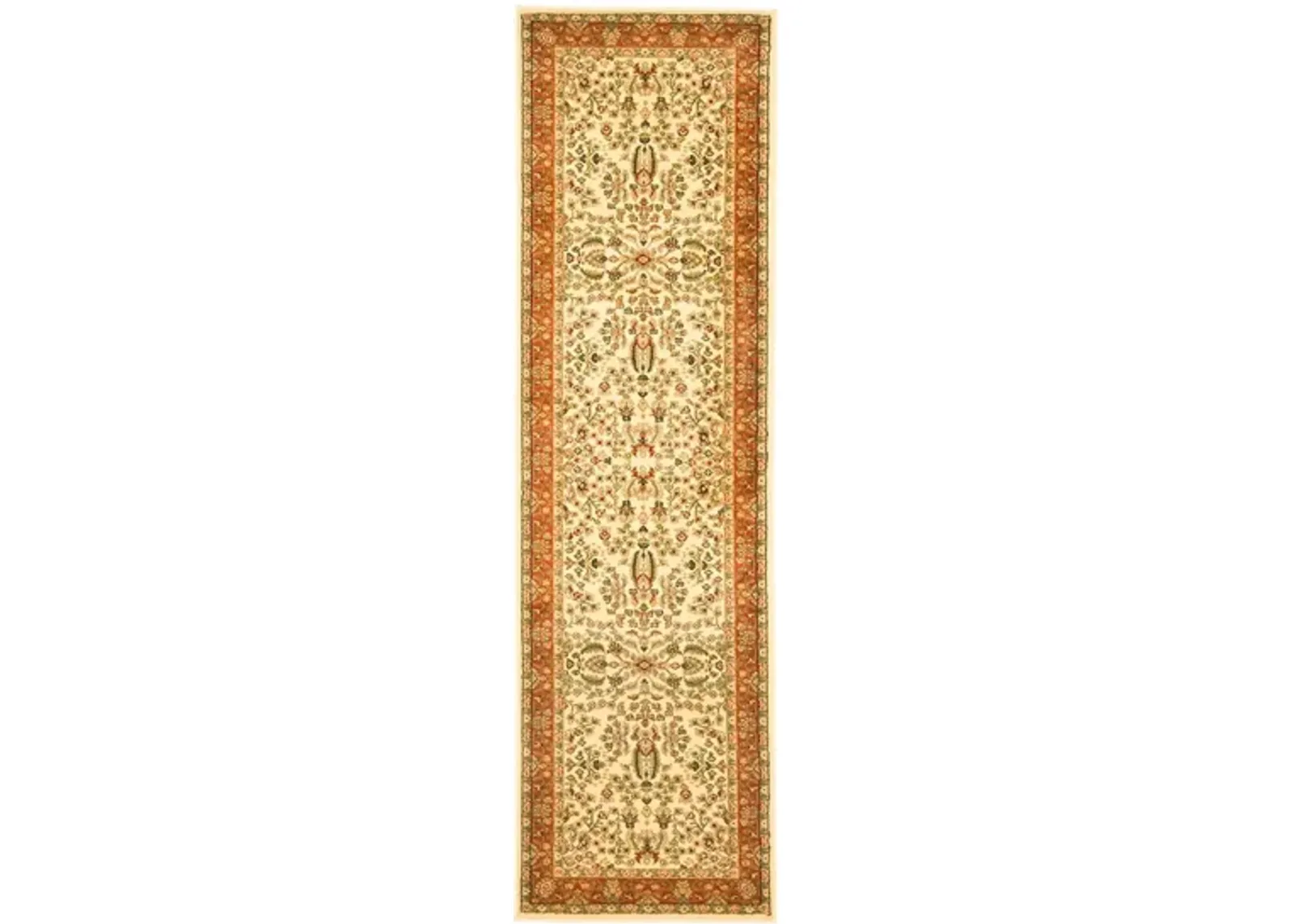 Forester Runner Rug in Ivory / Rust by Safavieh