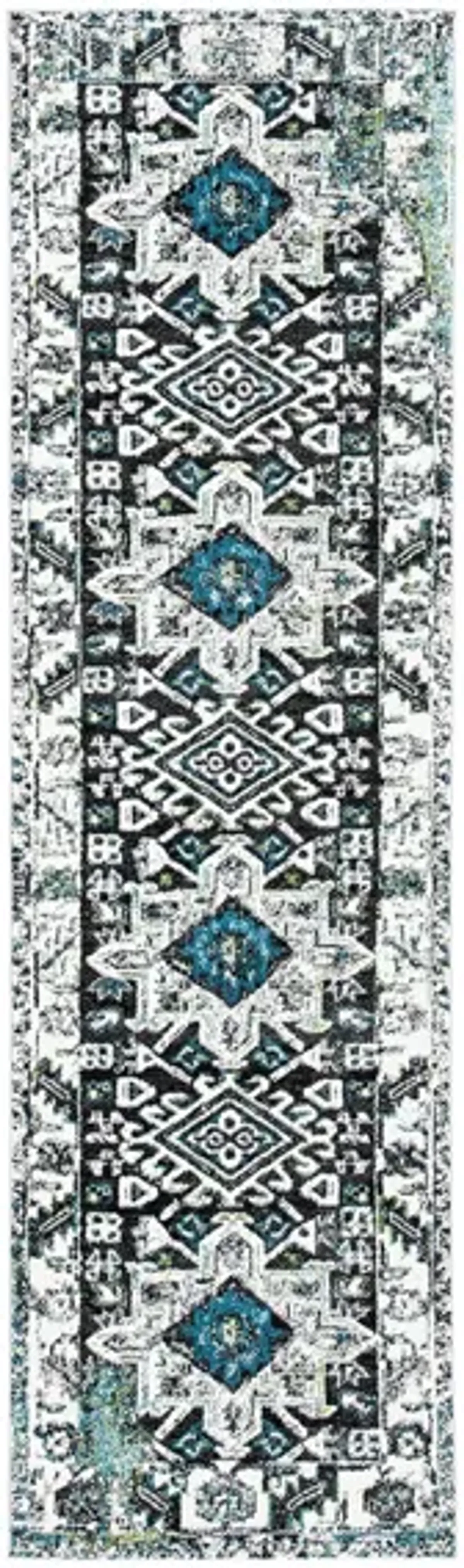 Darius Dark Grey Runner Rug