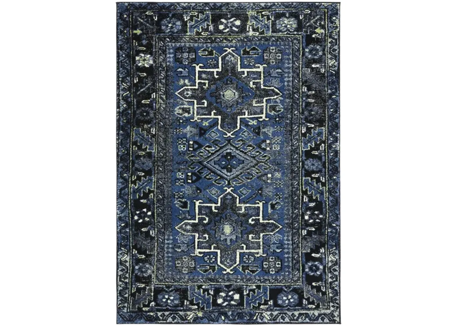 Darius Blue Area Rug in Blue & Grey by Safavieh