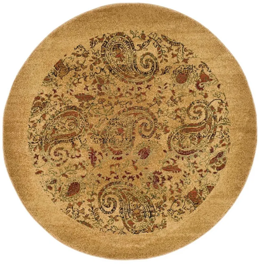 Grimaldi Area Rug Round in Beige / Multi by Safavieh