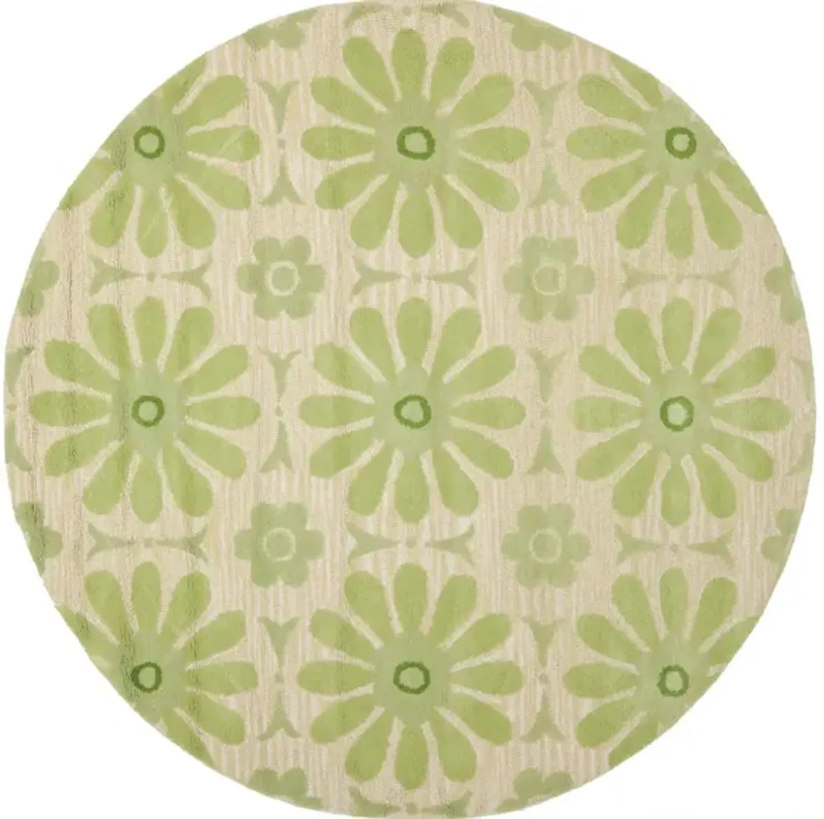 Trivium Kid's Rug in Beige/Green by Safavieh