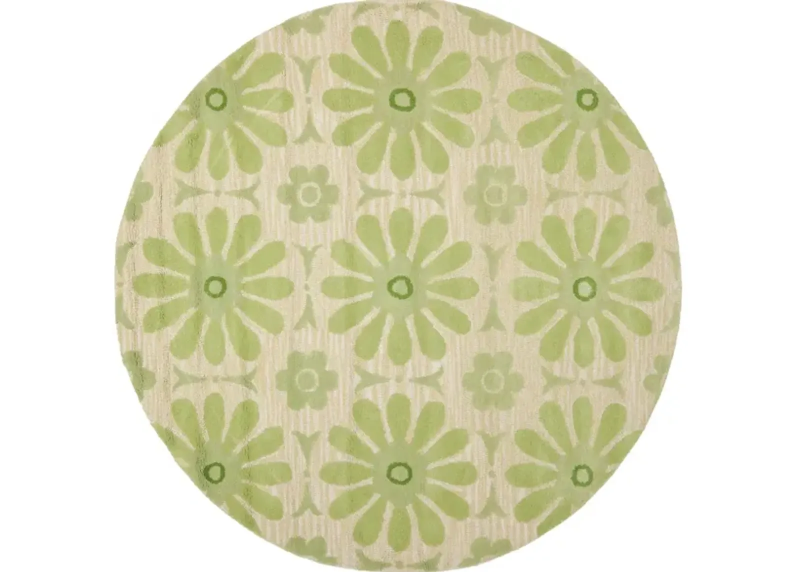 Trivium Kid's Rug in Beige/Green by Safavieh