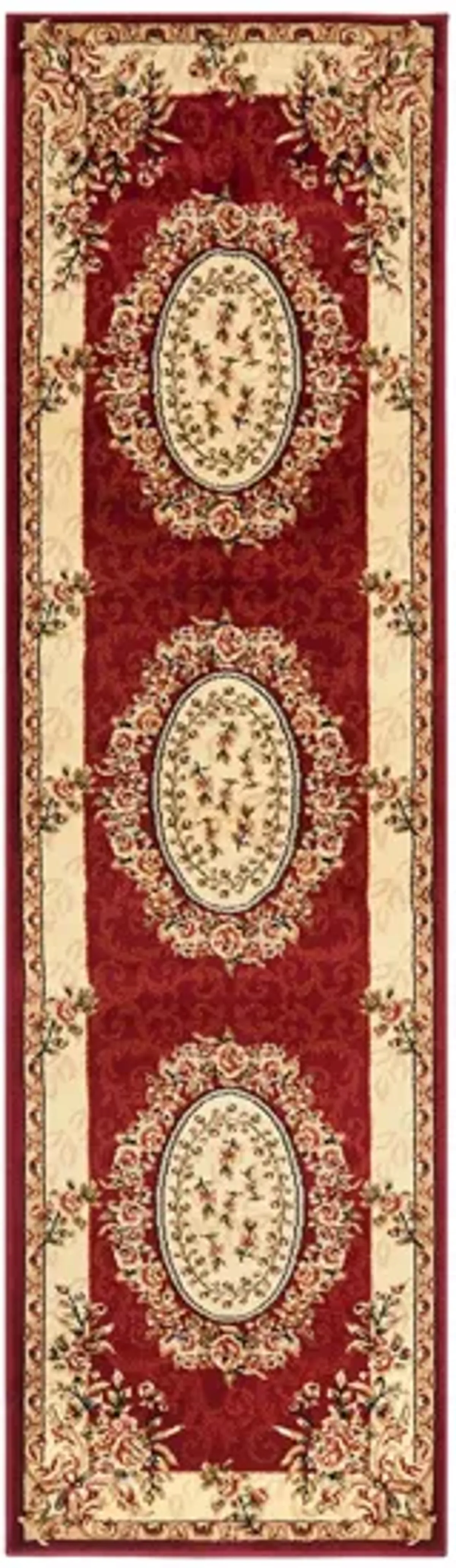 Azura Runner Rug in Red / Ivory by Safavieh