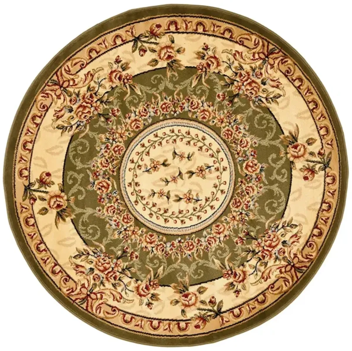 Azura Area Rug Round in Sage / Ivory by Safavieh