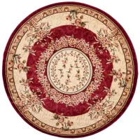 Azura Area Rug Round in Red / Ivory by Safavieh