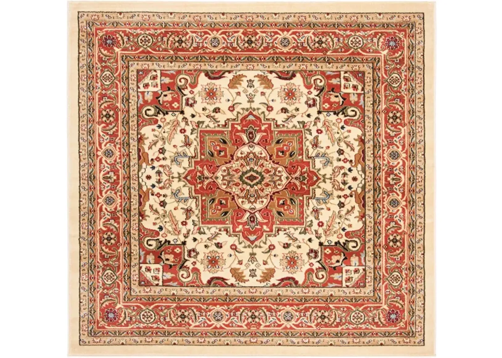 Mercia Area Rug in Ivory / Rust by Safavieh