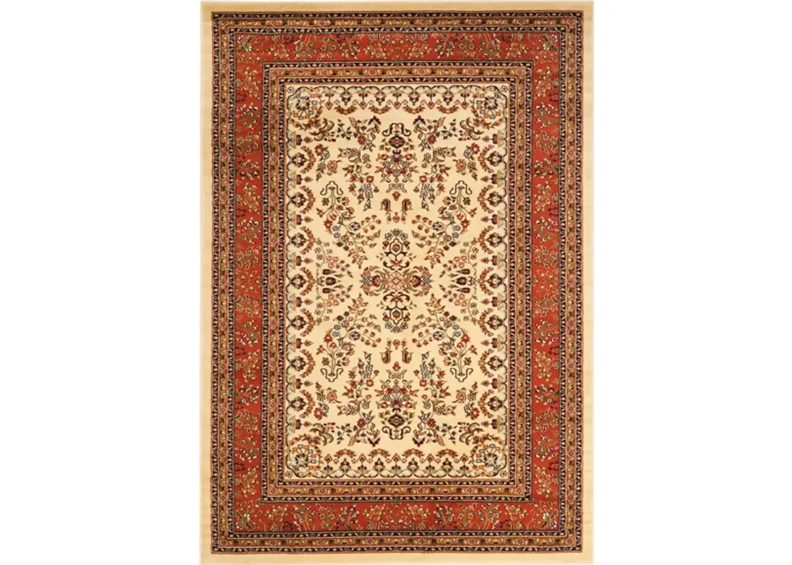 Anglia Area Rug in Ivory / Rust by Safavieh