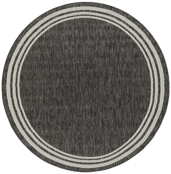 Eagean Bordered Indoor/Outdoor Area Rug Round