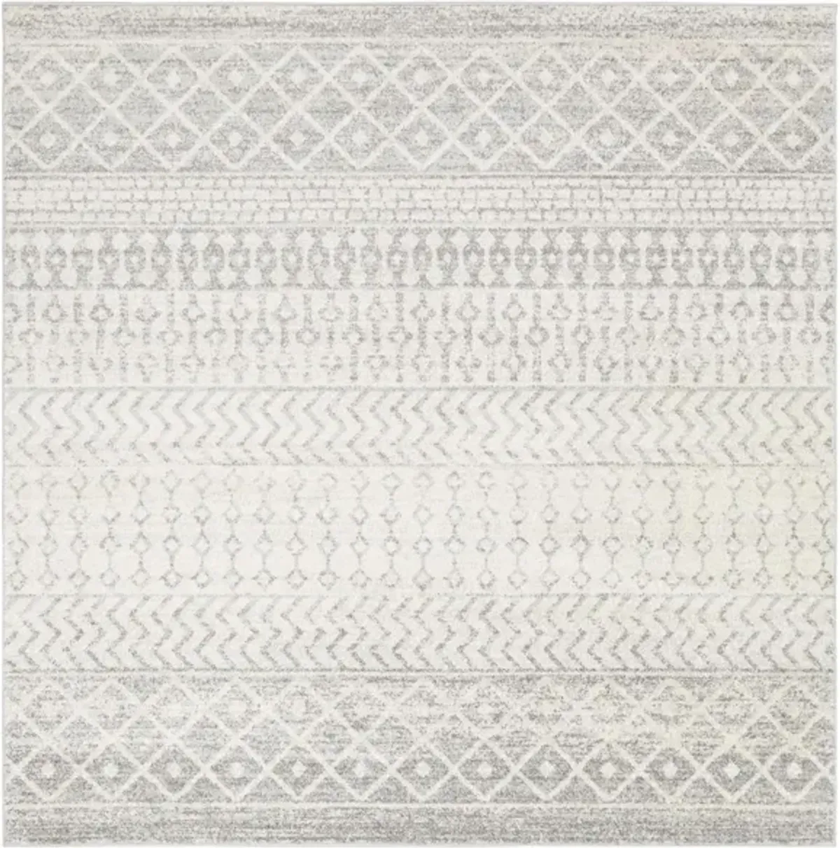 Elaziz Area Rug in Light Gray, Medium Gray, White by Surya