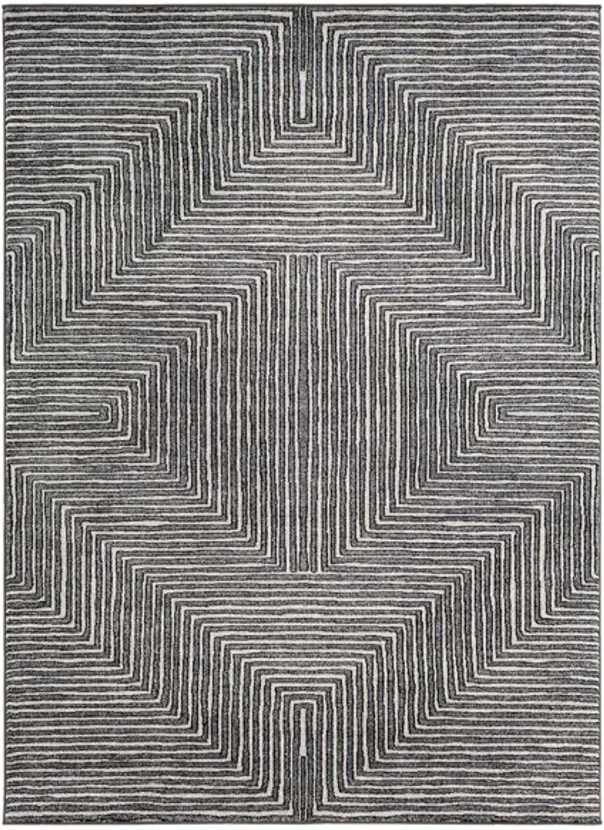 Nepali Gem Rug in Medium Gray, Cream, Black by Surya