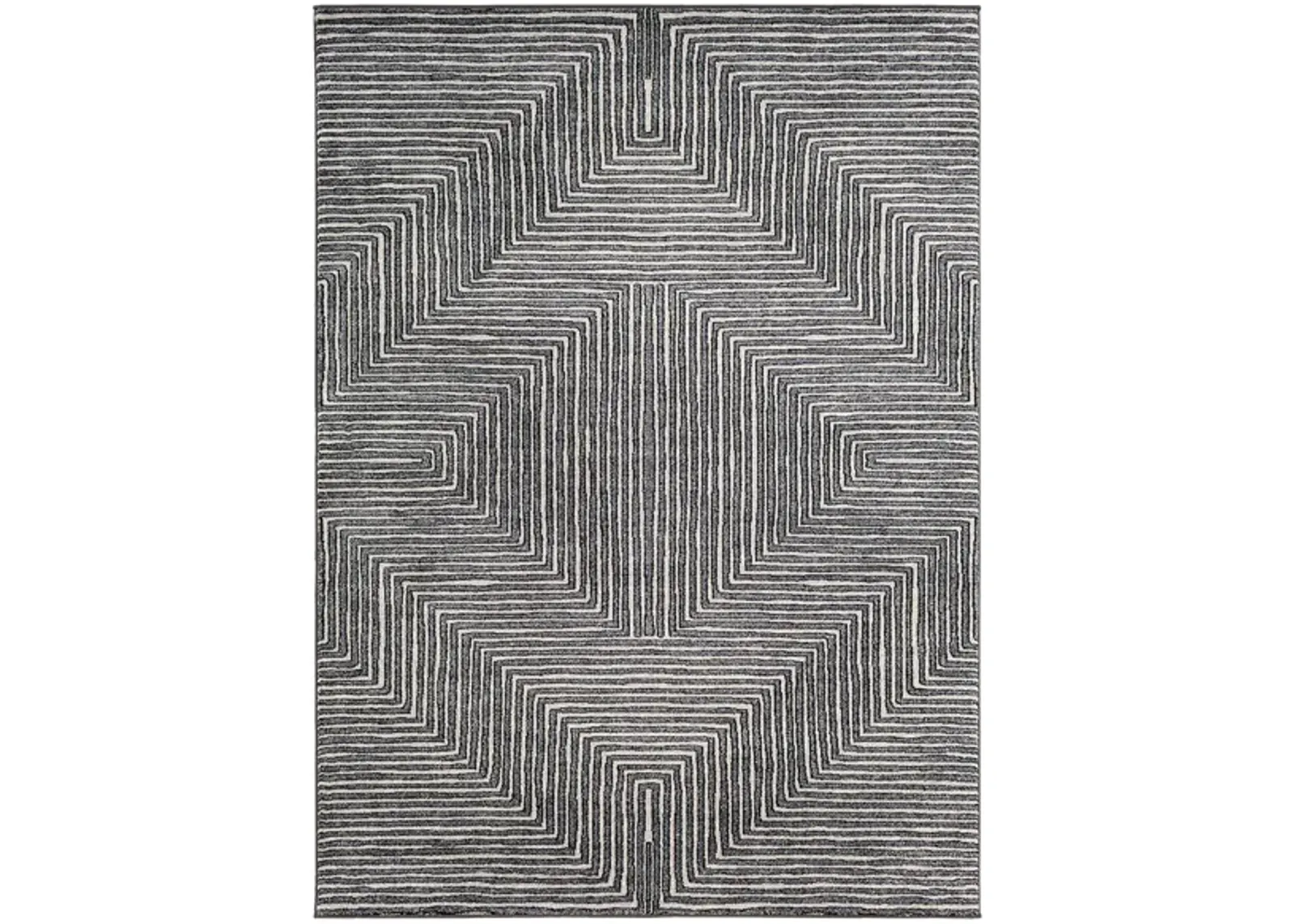 Nepali Gem Rug in Medium Gray, Cream, Black by Surya