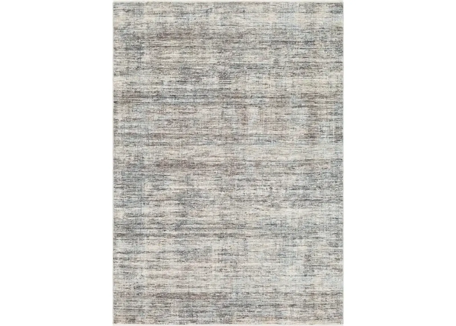 Presidential Striated Rug in Medium Gray, Charcoal, Ivory, Butter, Pale Blue, Bright Blue, Lime, Peach, Burnt Orange by Surya