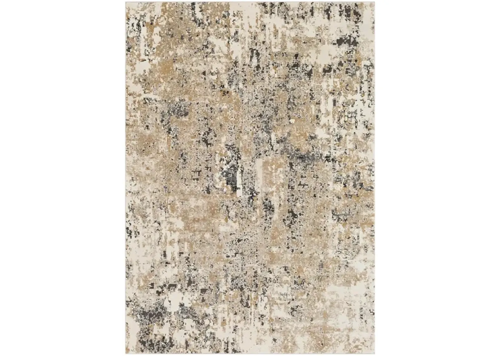 Pune Bombay Rug in Beige, Taupe, Camel, Dark Brown, Black, Charcoal by Surya