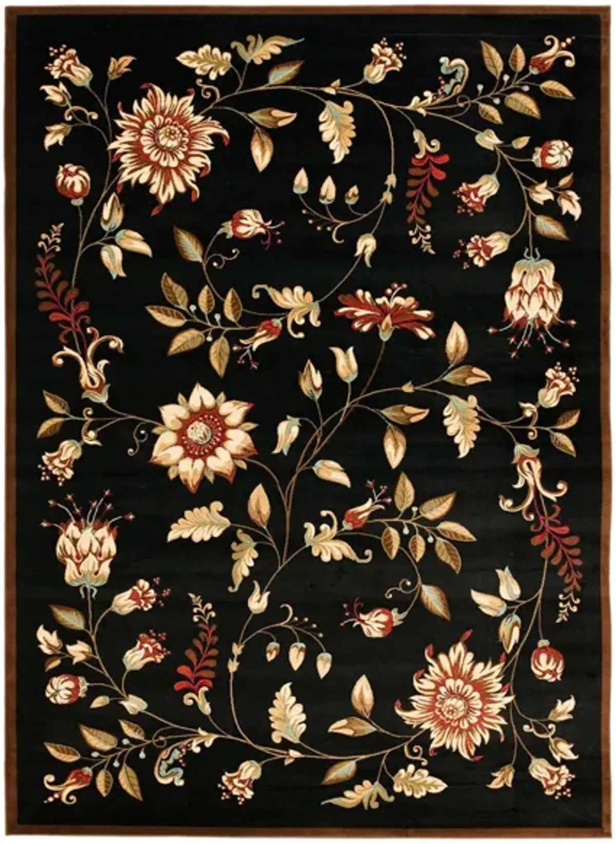 Abernethy Area Rug in Black / Multi by Safavieh