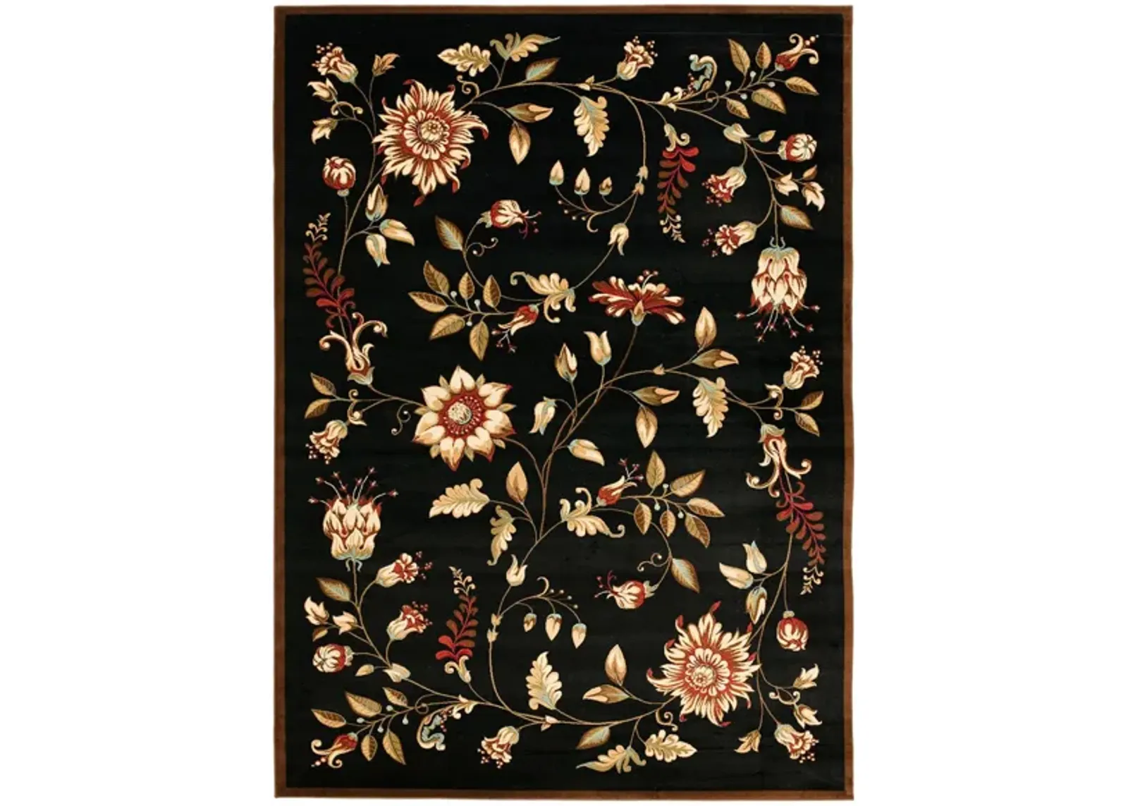 Abernethy Area Rug in Black / Multi by Safavieh